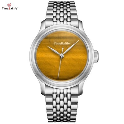 Prírodné mechanické hodinky Tiger Eye Stone pre mužov OEM prispôsobené