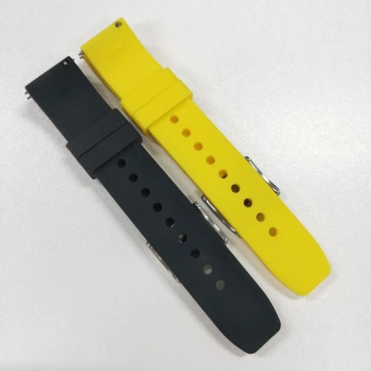 Factory OEM High Quality New Silicone Band 18/20/22/24MM Stainless Steel Brushed Buckle