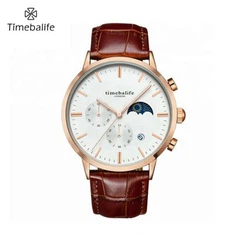 Rose zlaté ženy Moonphase hodinky